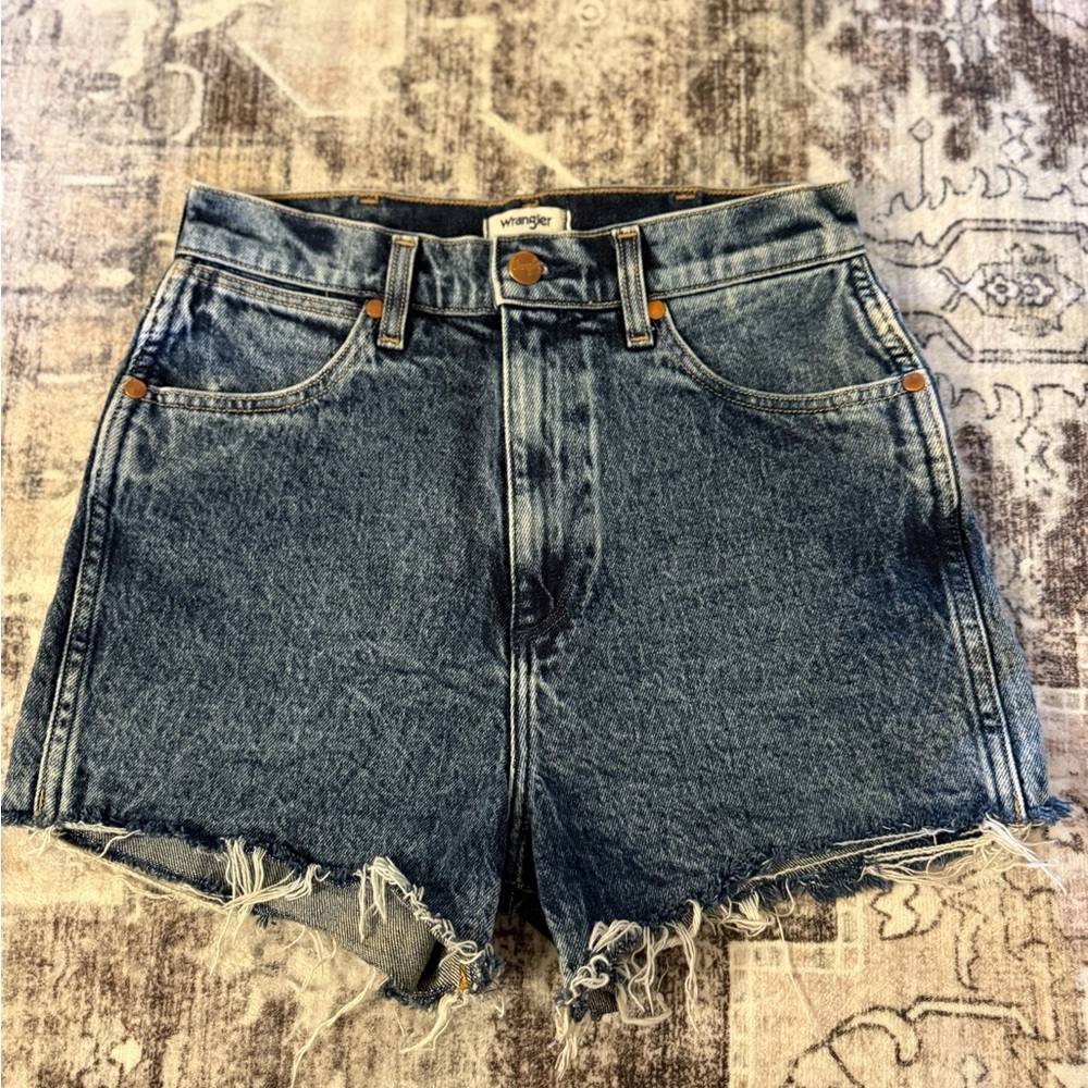 Wrangler Women's Distressed Blue Jean Shorts